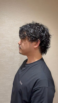 銀座八×ロッドパーマ×センターパート