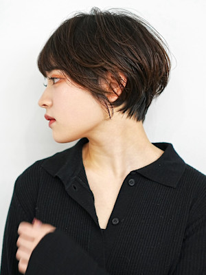 前下がりショート・ボブ/絶壁解消/前髪あり/40代/30代