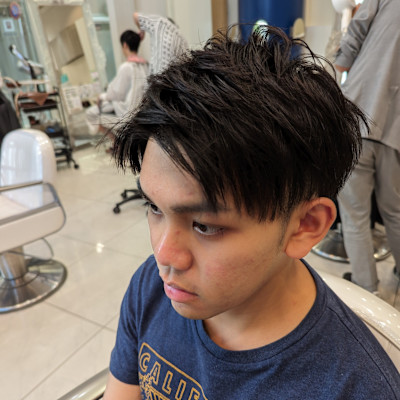 メンズナチュラルツーブロックショート