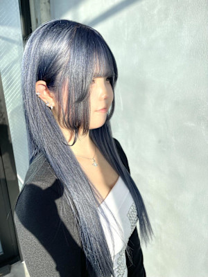 色落ちまで可愛いブルーグレー/色落ちはシアーベージュ