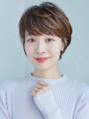 ショート・ボブ/丸顔/前髪あり/絶壁解消/30代/40代