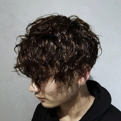 波巻きパーマ