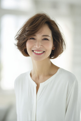 ４０代５０代大人女性◎白髪ぼかしハイライト×夏カラー髪質改善