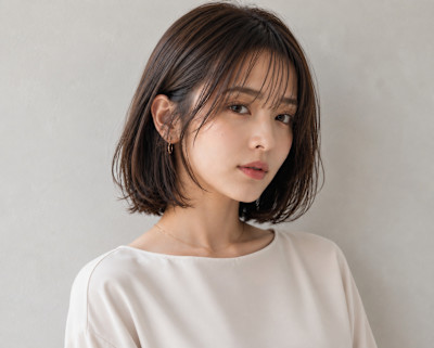 大人かわいいニュアンスボブ