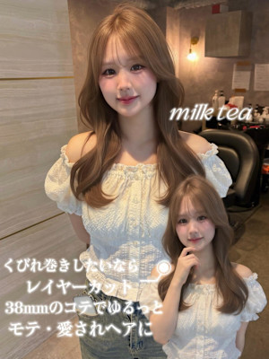 《鈴木茉奈》ヘーゼルベージュ/ブリーチカラー/大宮