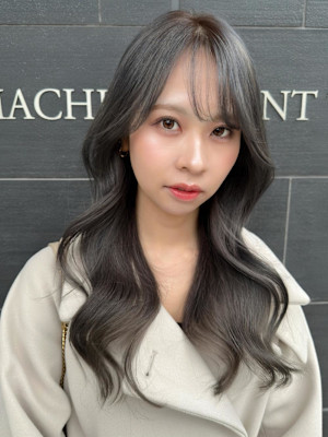 ヨシンモリヘア韓国風レイヤーカットシースルーバングA89