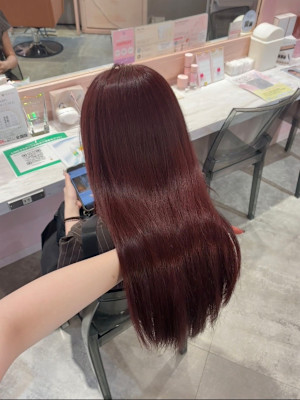 【ワンカラーでできる】ワインレッドカラー🍒
