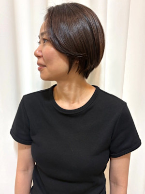 【MICHI 富田店　杉本 郁美】顔周りカット ショートボブ