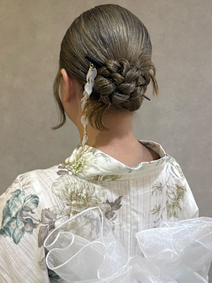 ヘアセット アレンジヘア お祭りヘア お呼ばれヘア お団子