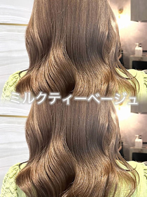 《高橋亜美》ミルクティーベージュ/大宮/ブリーチ