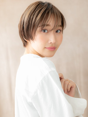 アンブレラカラーひし形小顔ベリーショートマッシュ10代20代