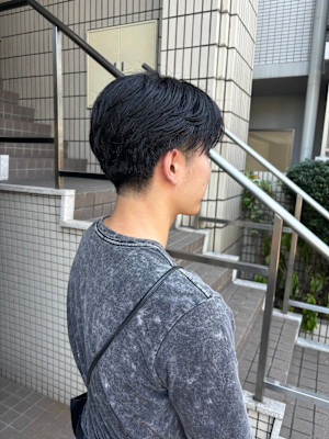 メンズマッシュ メンズショート センターパート