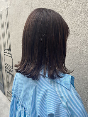外ハネ×マロンベージュ