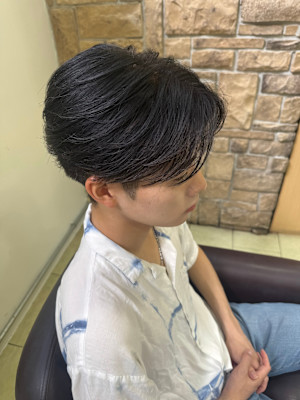 刈り上げセンターパート