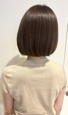 乾かすだけでまとまるボブ
