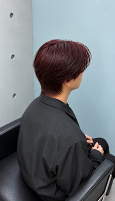メンズフェザー×ボルドー