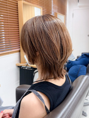 白髪ぼかしハイライトカラー30代40代50代ブルーグレージュ
