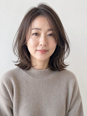 結べる長さのボブ大人レイヤー