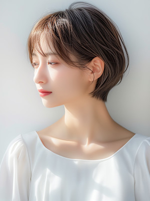 大人可愛い透け感丸みマッシュボブショートp3大人ショートヘア
