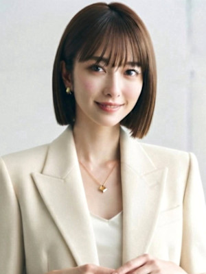 グレージュ ミニボブ ストレート 髪質改善 ぱつっとボブ
