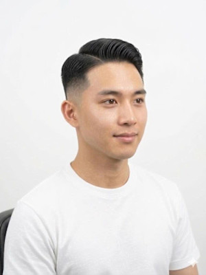 ツーブロックショートカルマヘアスリックバックジェットフェード
