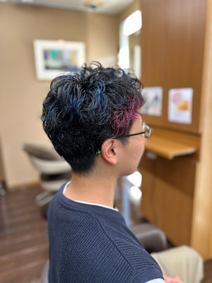 メンズパーマ　推し活スタイル