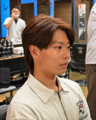 ツーブロックショートカルマヘアスリックバックジェットフェード
