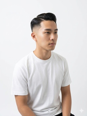 ツーブロックショートカルマヘアスリックバックジェットフェード
