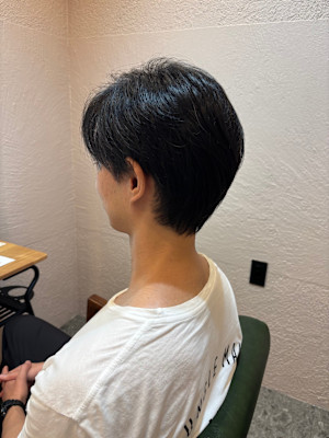 メンズショート メンズカット センターパート