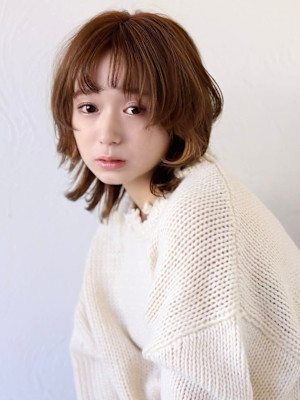 大人可愛い◎イメチェンフルバング似合わせカットハッシュカット