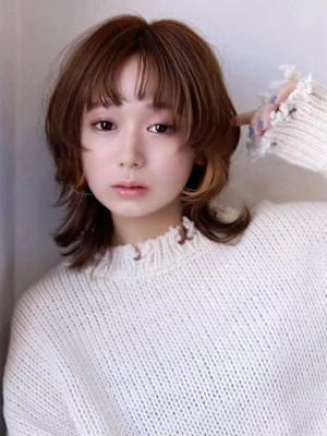 大人可愛い◎イメチェン似合わせカットフルバングハッシュカット