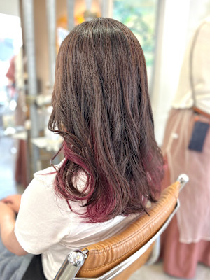 インナーカラーピンク