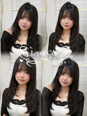 《鈴木茉奈》トレンドレイヤー/顔周り/似合わせカット