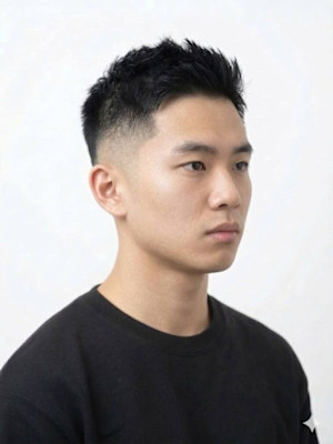 ツーブロックショートカルマヘアスリックバックジェットフェード