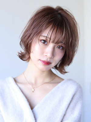 20代30代40代イメチェン似合わせカットフルバングレッドブ
