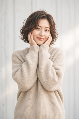 朝がラクになる！ふんわりくせ毛風ニュアンスボブ