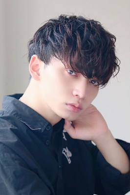 MEN’S HAIR マッシュパーマアッシュブラックカルマパ
