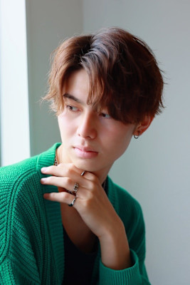 MEN’S HAIR カルマパーマアッシュブラックウルフパー