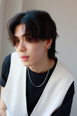 MEN’S HAIR マッシュパーマアッシュブラックカルマパ