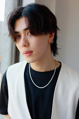 MEN’S HAIR マッシュパーマアッシュブラックカルマパ