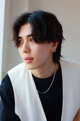 MEN’S HAIR マッシュパーマアッシュブラックカルマパ