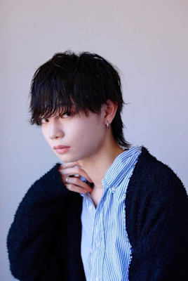 MEN’S HAIR マッシュパーマアッシュブラックカルマパ