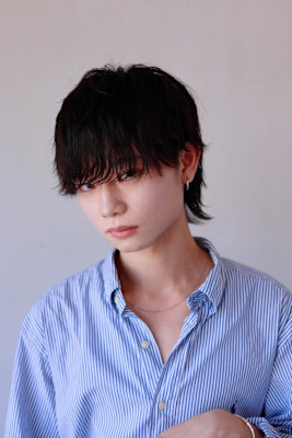 MEN’S HAIR マッシュパーマアッシュブラックカルマパ