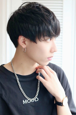 MEN’S HAIR マッシュパーマアッシュブラックカルマパ