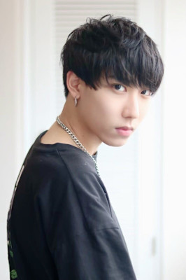 MEN’S HAIR マッシュパーマアッシュブラックカルマパ