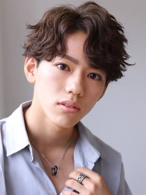 MEN'S HAIRマッシュパーマアッシュブラックカルマパー