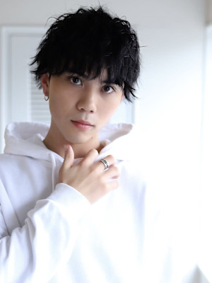 【soy-kufu】MEN'S HAIRアッシュブラック波巻