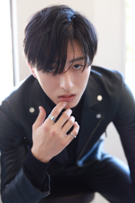 MEN’SHAIRアッシュブラックマッシュパーマウルフカルマ