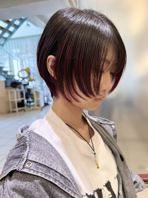 ショートヘアエンドカラー