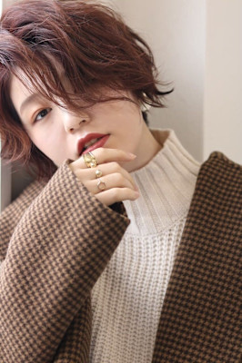 大人可愛い20代30代40代イメチェン似合わせカットレッドブ